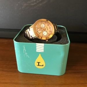 Gold Fossil Watch